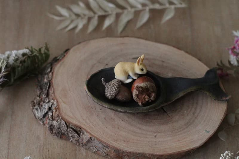 純手捏鯨魚造型陶瓷湯匙