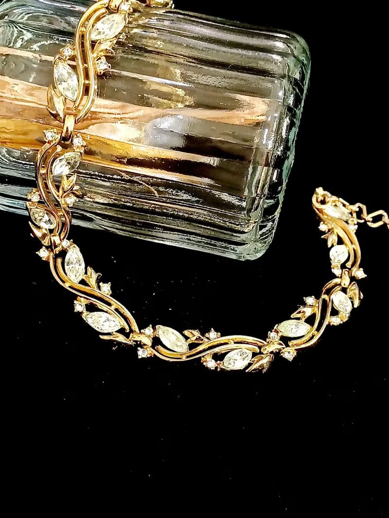 vintage jewelry  Trifari 華麗金色連枝萊茵 頸鍊 項鍊
