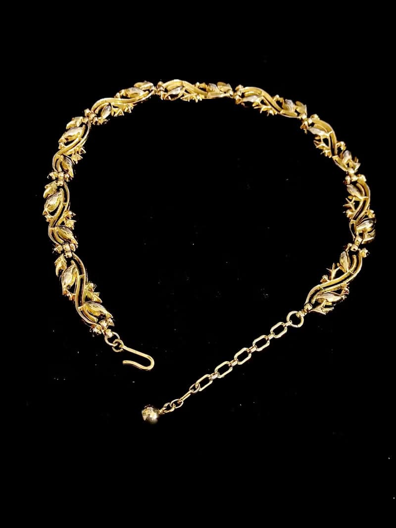 vintage jewelry  Trifari 華麗金色連枝萊茵 頸鍊 項鍊