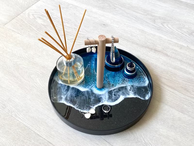 Accessories Display Tray, Midnight Turquoise, Wedding Gift, Home Gift