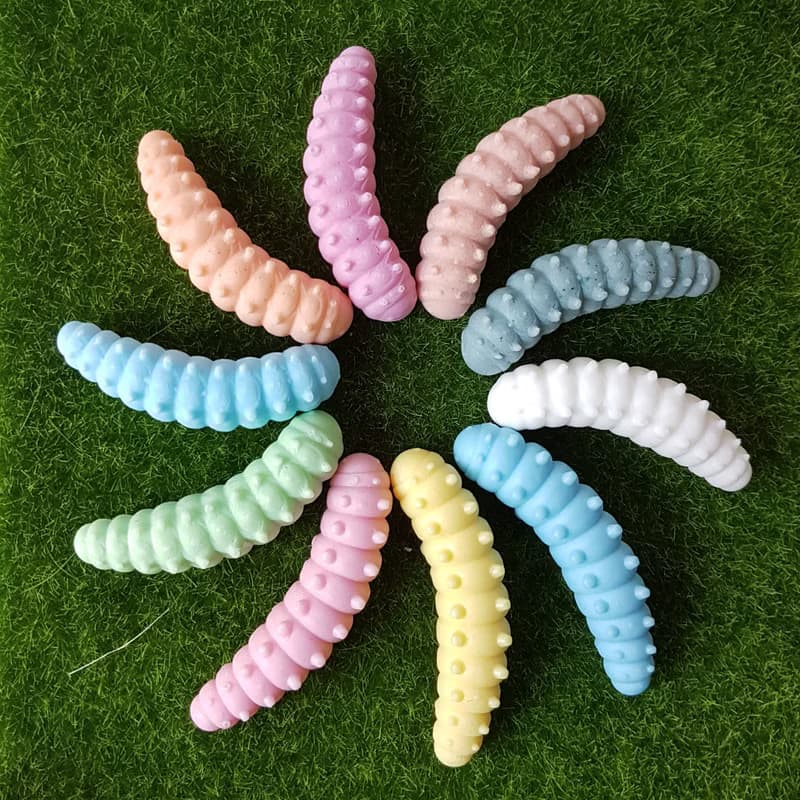 聖誕禮盒 聖誕交換禮物 KUSO有趣 毛毛蟲手工皂 三隻一組