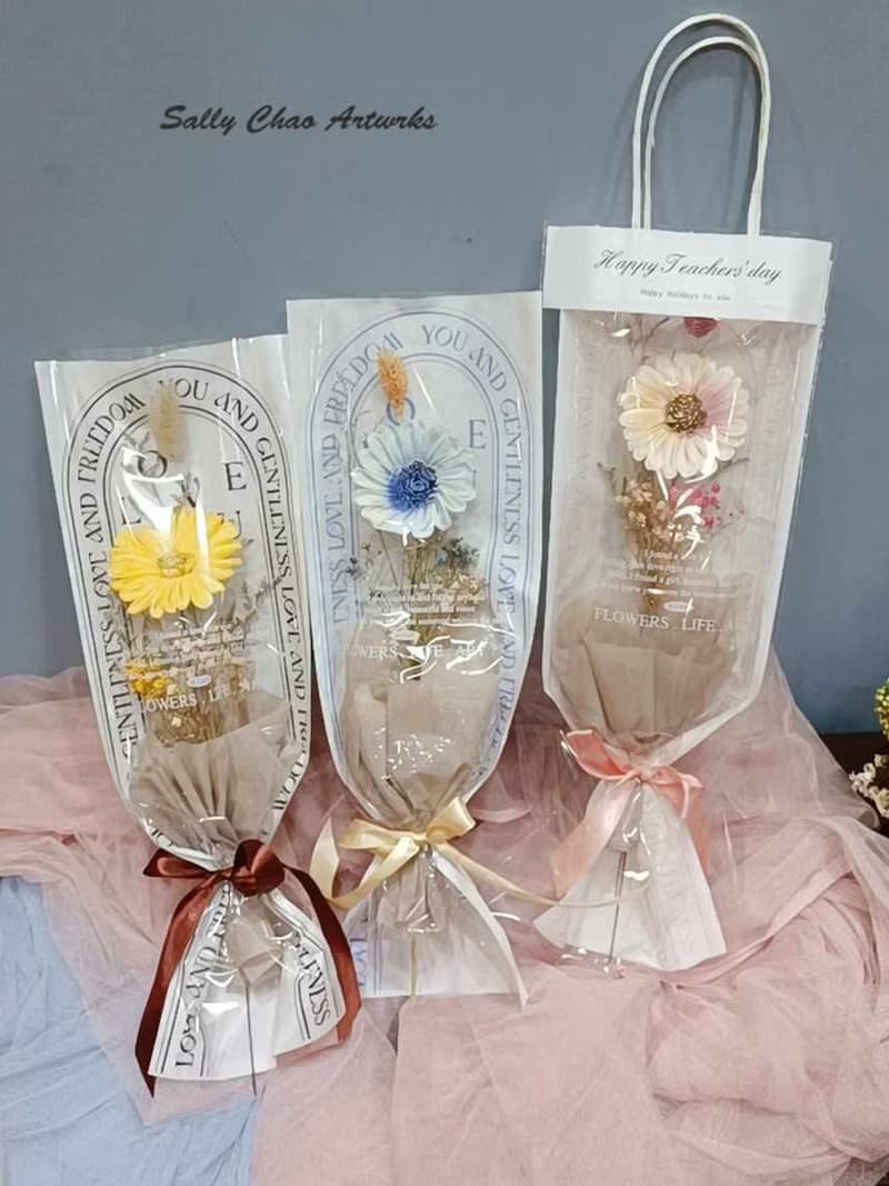 簡約風太陽花花束  畢業花束 企業贈禮 企業訂購 乾燥花 永生花