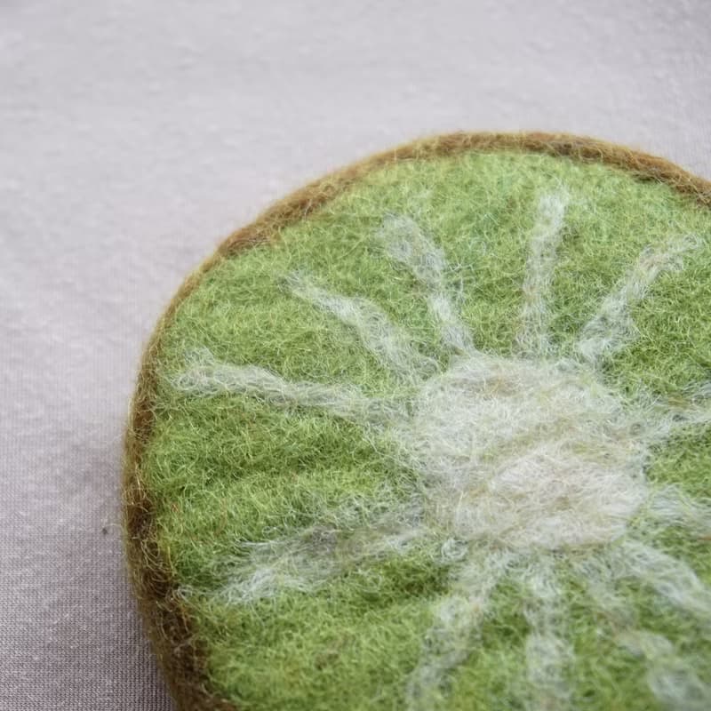 羊毛氈杯墊 水果設計 生日禮物 送禮 週年慶 手工自制