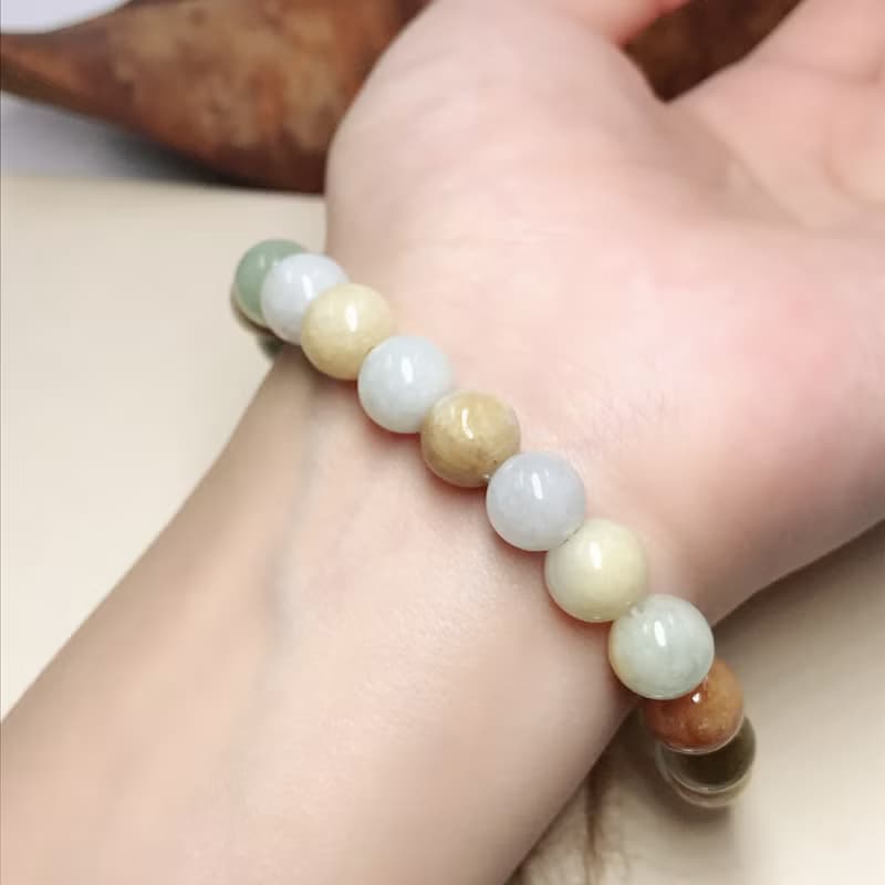 多彩翡翠手珠 | 天然緬甸玉A貨翡翠 | 送禮