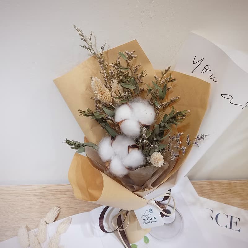 相遇鬼怪小 韓系棉花畢業花束(小)/畢業花束/永生花/乾燥花束