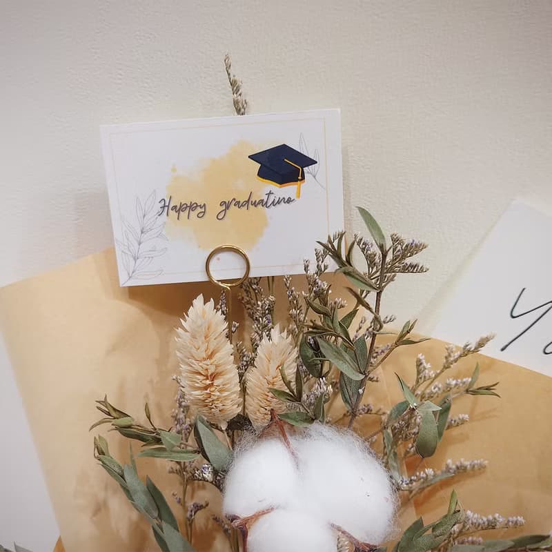 相遇鬼怪小 韓系棉花畢業花束(小)/畢業花束/永生花/乾燥花束