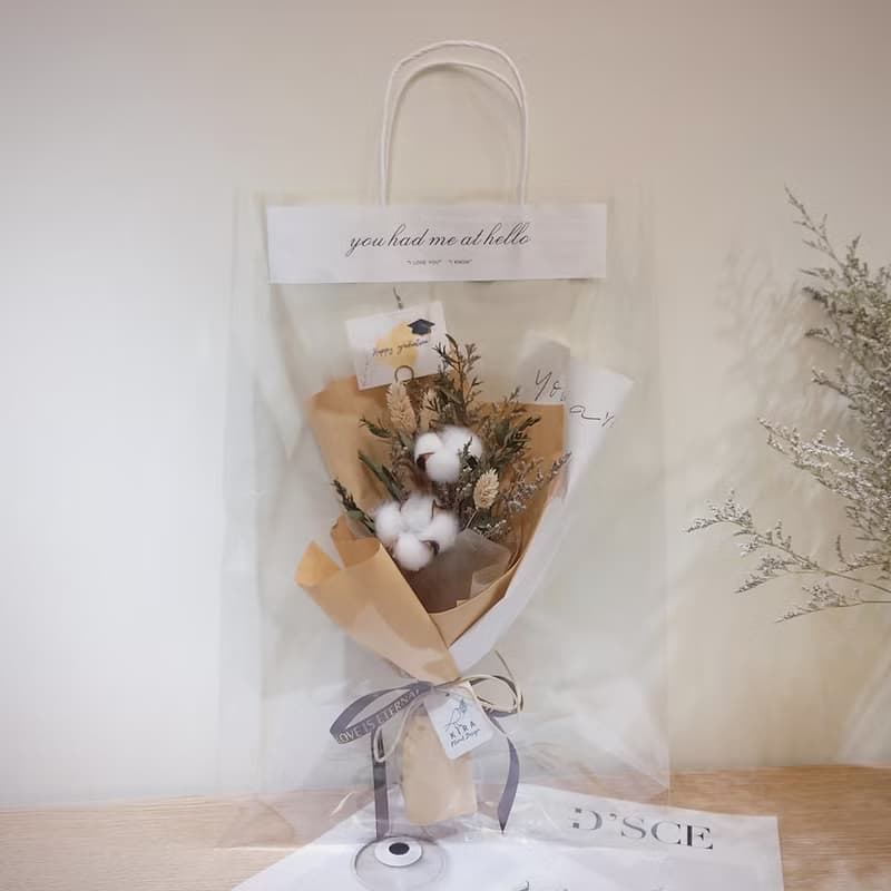 相遇鬼怪小 韓系棉花畢業花束(小)/畢業花束/永生花/乾燥花束