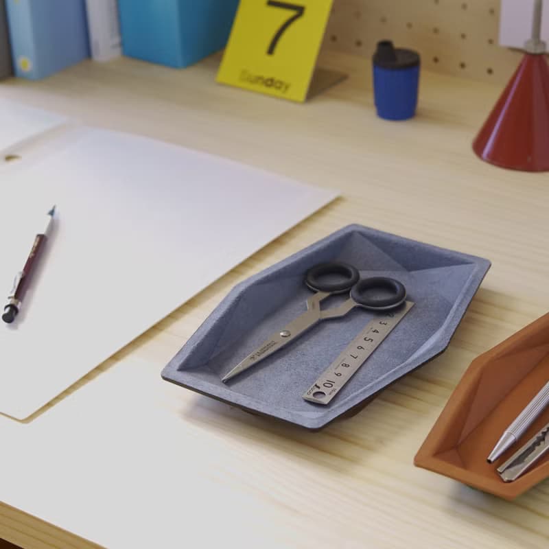 多角形トレイLサイズ レザートレイ  収納トレイ スエード メガネ ペン アクセサリー 時計 ギフト プレゼント