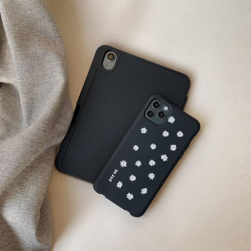 iPad case 12.9/Air5/iPad 9/mini7 快樂小雛菊 附筆槽平板保護套
