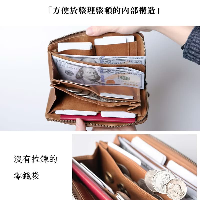 軟牛皮長夾 TIDY2.0 日本設計 超輕薄 錢包 復古綠
