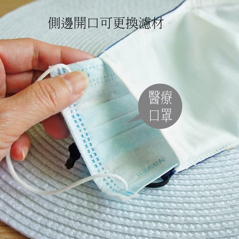 Lovely日本布【Q版骷髏2way立體換濾材口罩】大人版E