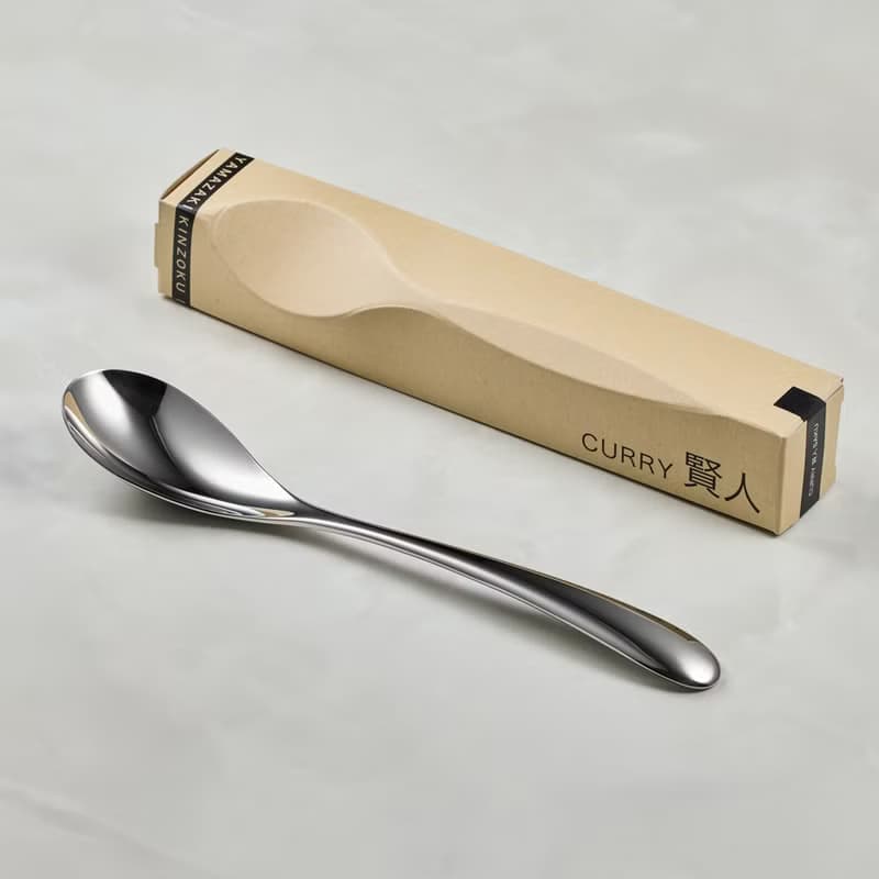 日本山崎金屬 - 賢人系列 - 不鏽鋼雙用咖哩匙 (193 mm)