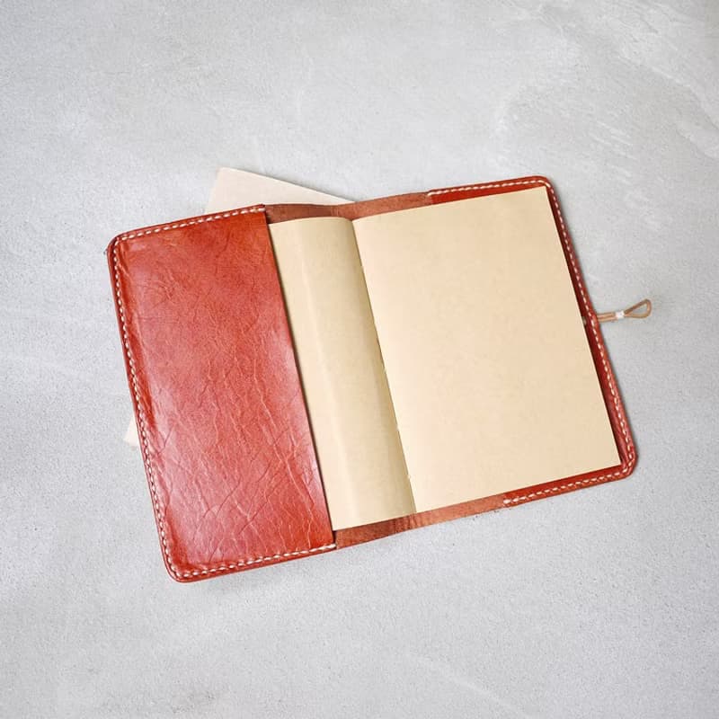 隨身手記 植鞣皮革筆記本/書套約 A6 尺寸, 50K