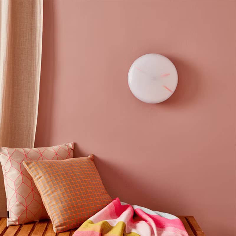美國 MoMA 霧影鐘 Penumbra Clock 簡約現代抽象橘影掃秒客廳掛鐘