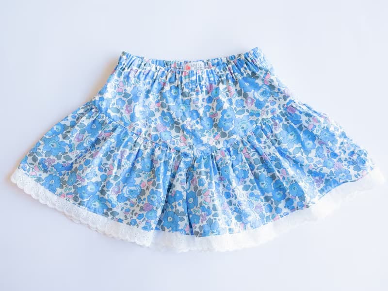 英國LIBERTY FABRICS女童法式蕾絲鑲邊Emma褲裙