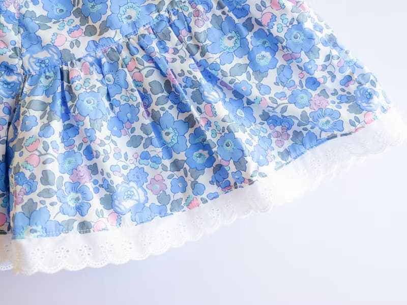 英國LIBERTY FABRICS女童法式蕾絲鑲邊Emma褲裙