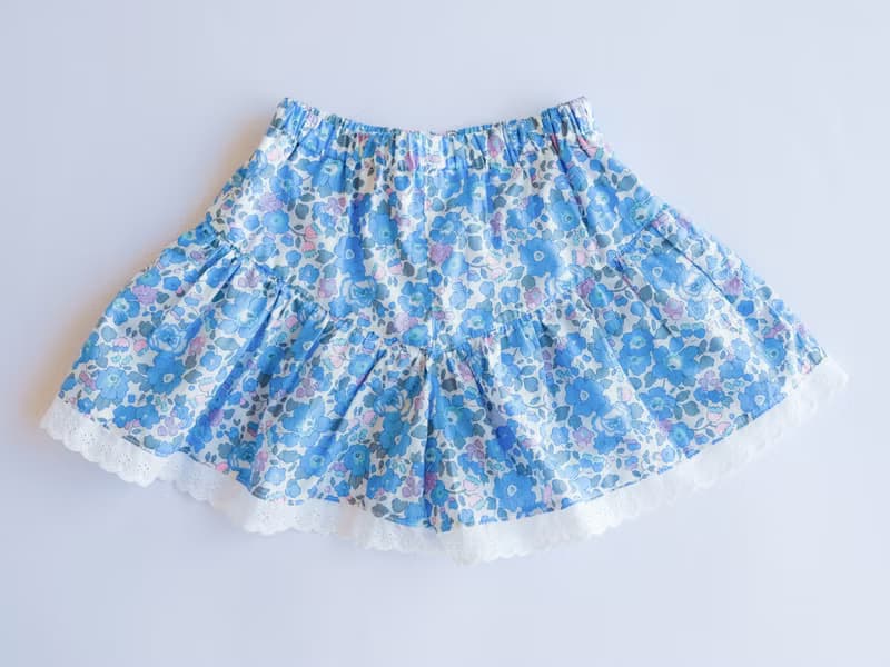 英國LIBERTY FABRICS女童法式蕾絲鑲邊Emma褲裙