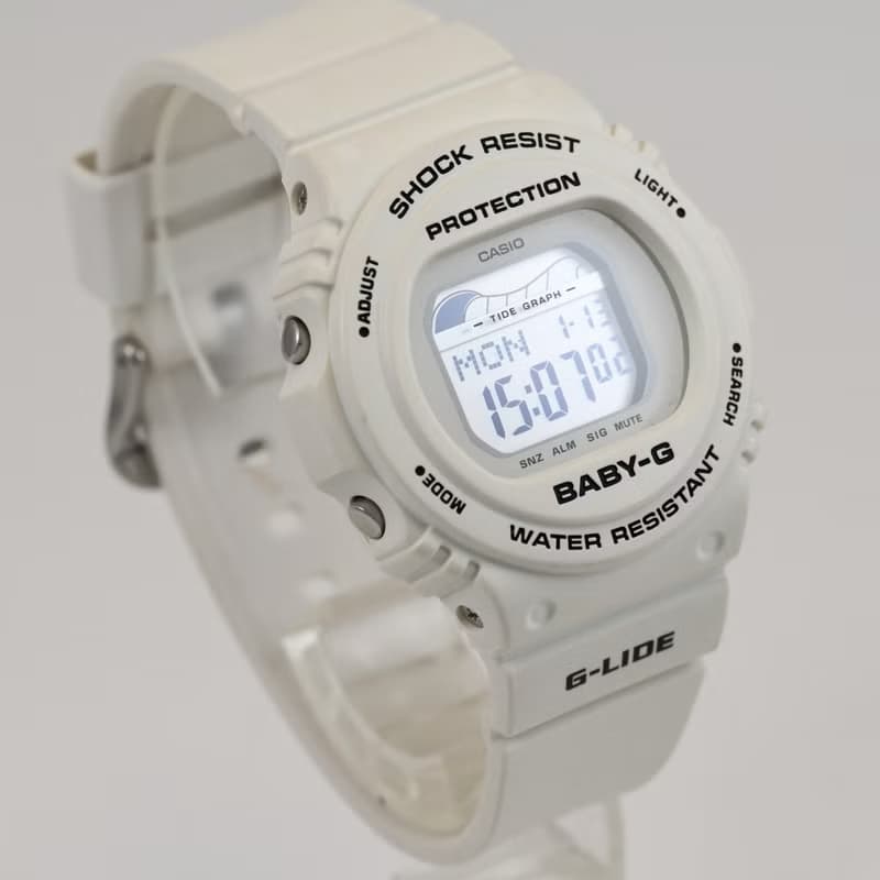 送料無料 CASIO カシオ Baby-G G-LIDE BLX-570 女性用腕時計 クォーツ ホワイト 手錶 古董錶 復古手錶 日本直送