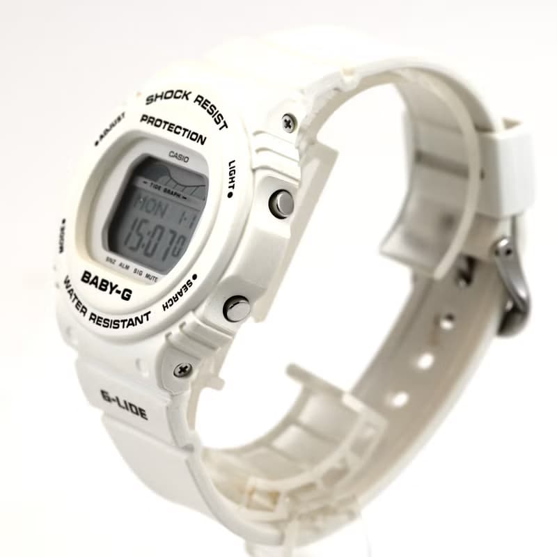 送料無料 CASIO カシオ Baby-G G-LIDE BLX-570 女性用腕時計 クォーツ ホワイト 手錶 古董錶 復古手錶 日本直送