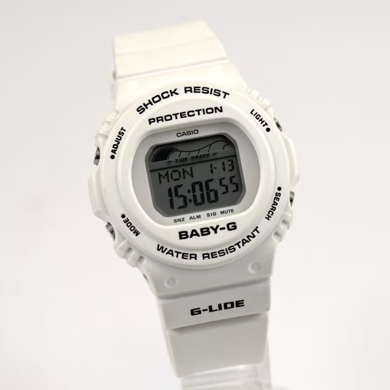 送料無料 CASIO カシオ Baby-G G-LIDE BLX-570 女性用腕時計 クォーツ ホワイト 手錶 古董錶 復古手錶 日本直送