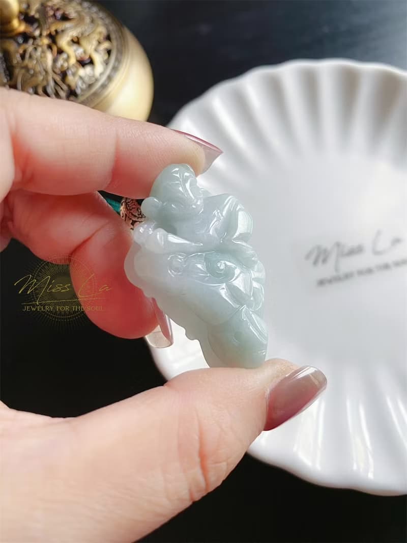 天然緬甸玉翡翠 如意猴 升官發財 包掛 禮物 福到 長輩禮