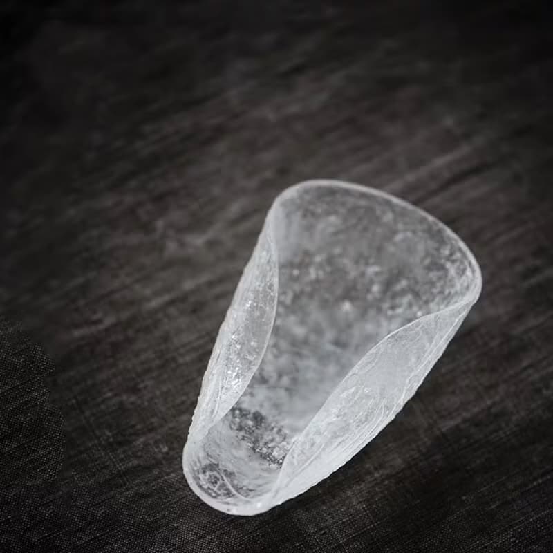 聞說|古法琉璃茶則 冰塊剔透感 手工琉璃冰凍燒 禪意茶道配件