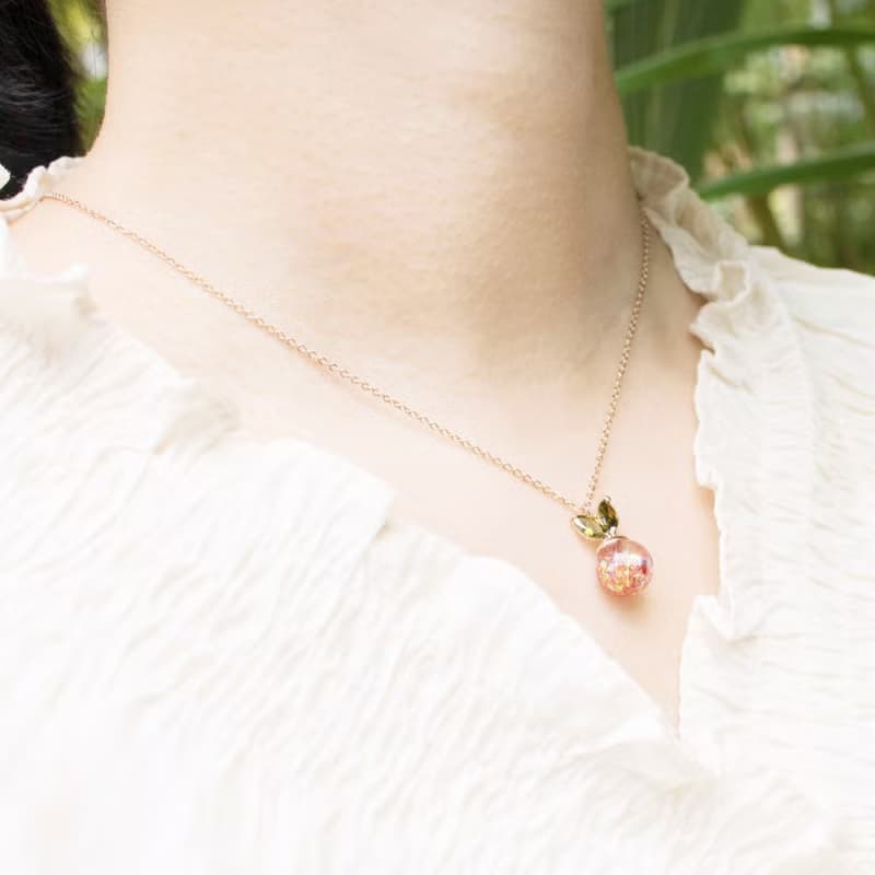 Jeju Tangerine Snowball Necklace