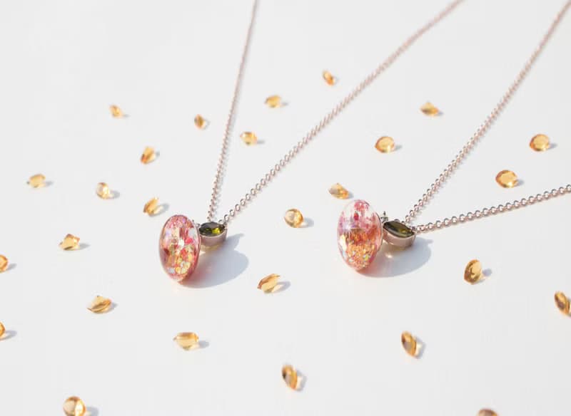 Jeju Tangerine Snowball Necklace