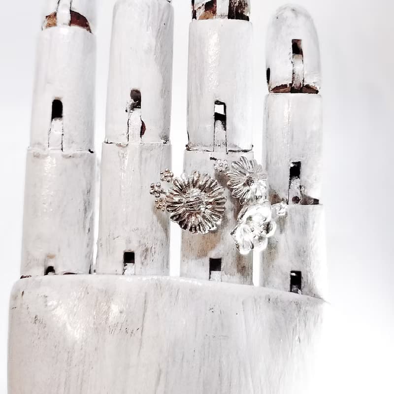 フリーサイズ ちいさなブーケのリング　MODEL silver by Gravi