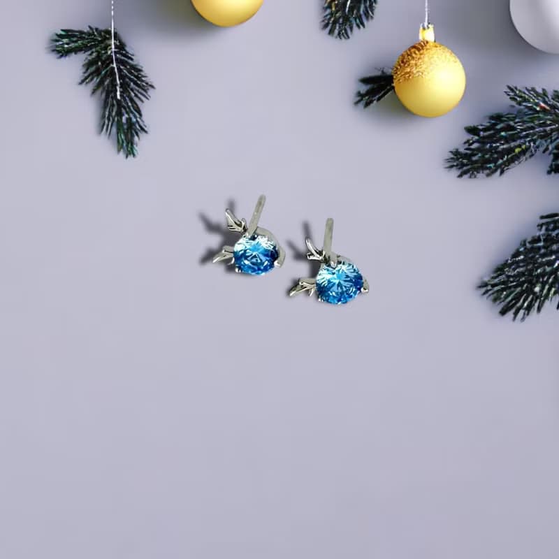 925純銀 | 藍星之鹿_耳環