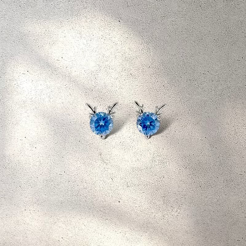 925純銀 | 藍星之鹿_耳環
