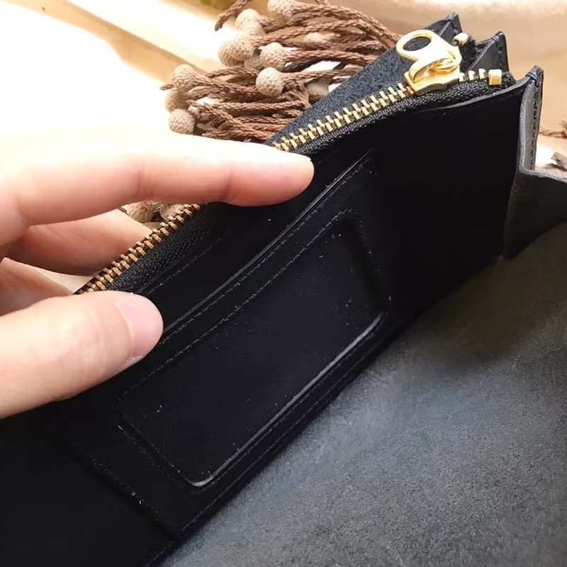植鞣真皮長夾_8卡層_2鈔票層_零錢袋_黑
