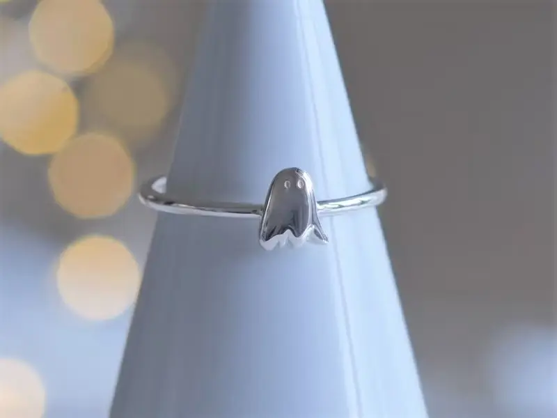 小さなおばけちゃんリング　silver925　フリーサイズ　シルバー