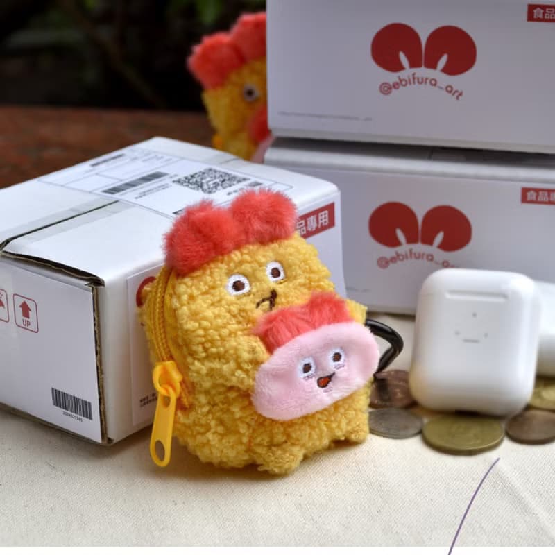 欠揍蝦巴蝦耳機包 /零錢包 (炸蝦炸炸蝦)