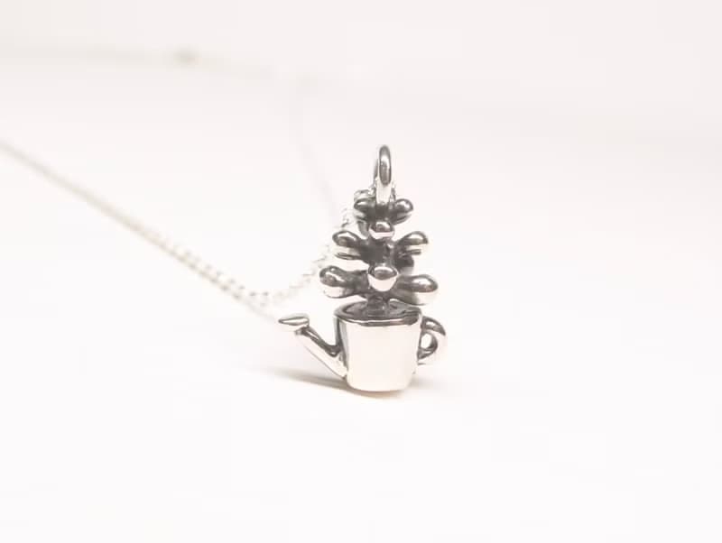 二毛銀【多肉植物系列─虹之玉-項鍊】銀