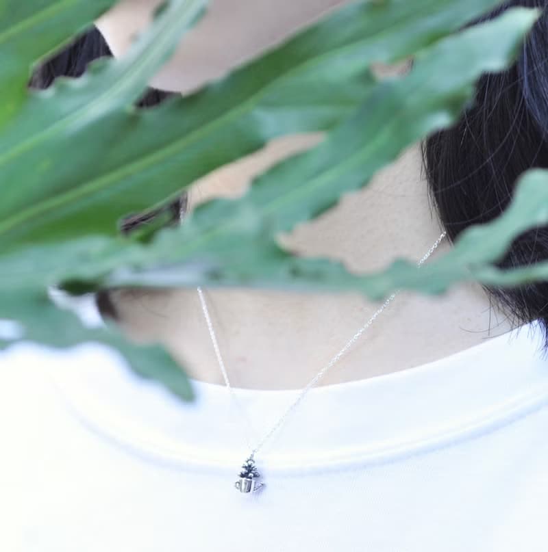 二毛銀【多肉植物系列─虹之玉-項鍊】銀