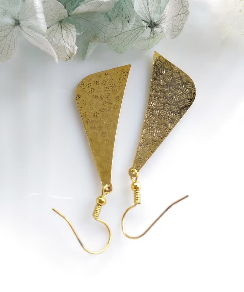 Vintage Jewelry 西洋古董飾品 景泰藍 紫底花卉 耳勾 針式耳環