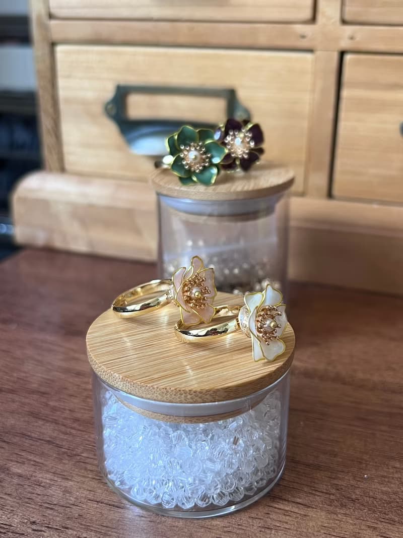 母親節 精選 UV膠小花 戒指 禮物 手作戒指