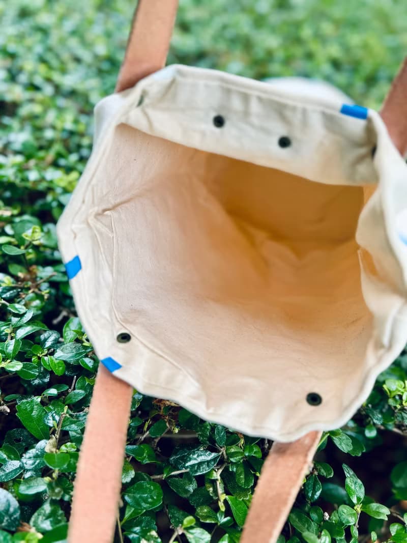 原色 手工真皮全棉帆布袋 圖案 手提包 水桶包 帆布包 手袋 手提