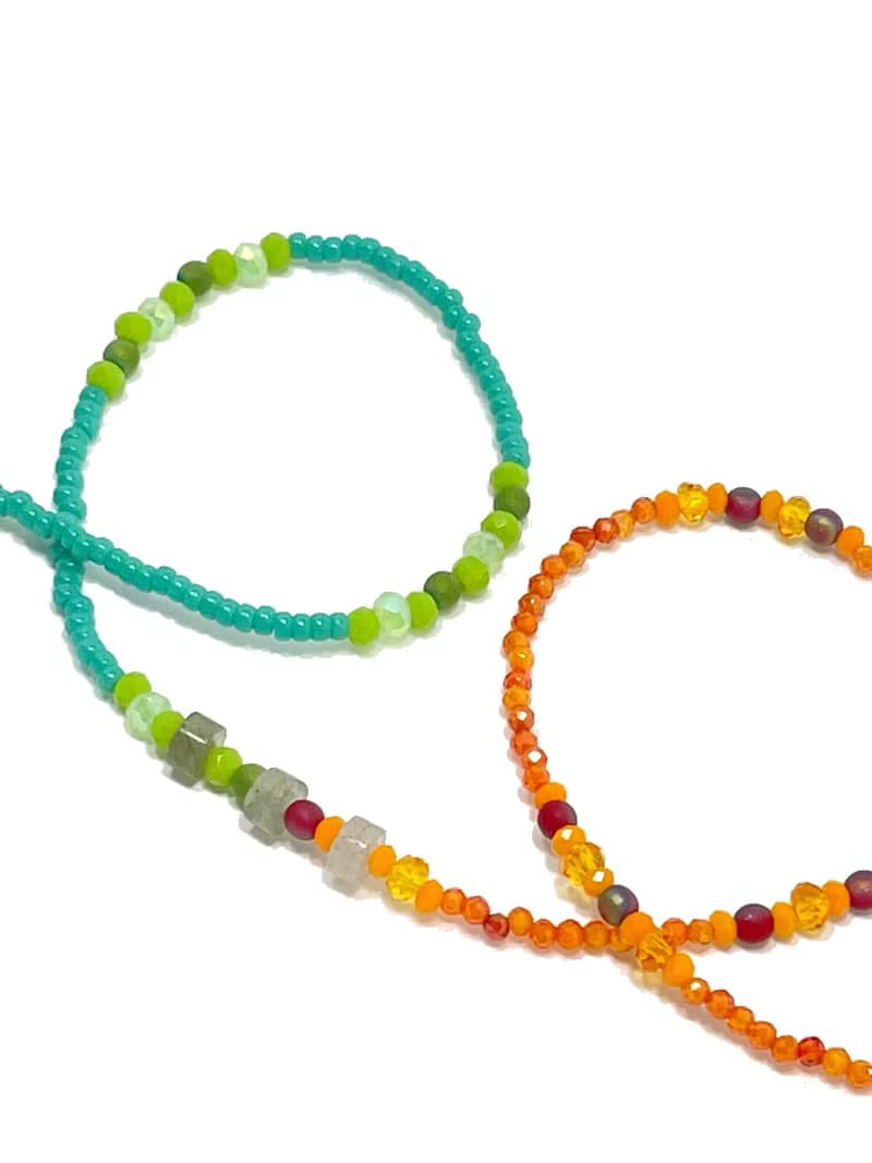 Fruit & Vegetable Collection - 013 Celery Gemstone Necklace