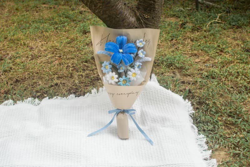 藍海記憶 手工毛根花束 情人節花束 生日花束 男生禮物