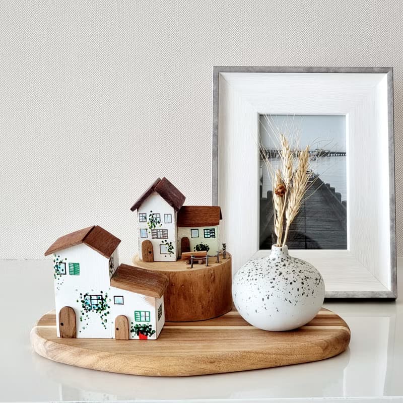 Switzerland wooden house on timber white-light green