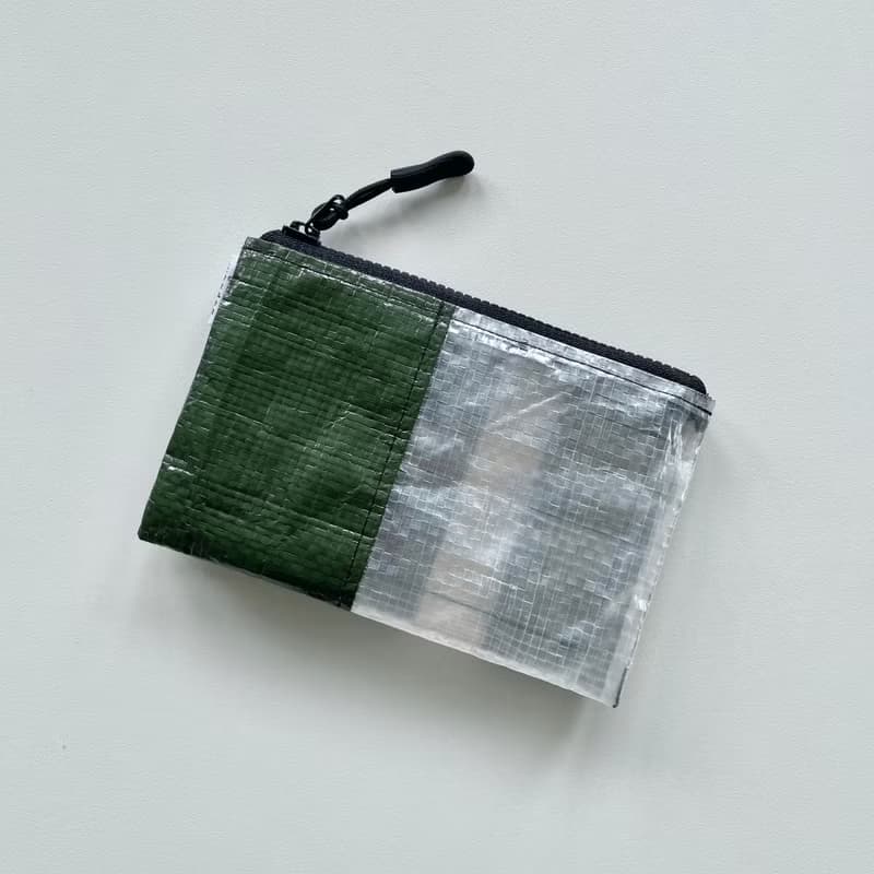 【mini wallet】パッチワーク 3つの収納 超軽量撥水 ポリエチレン ミニウォレット