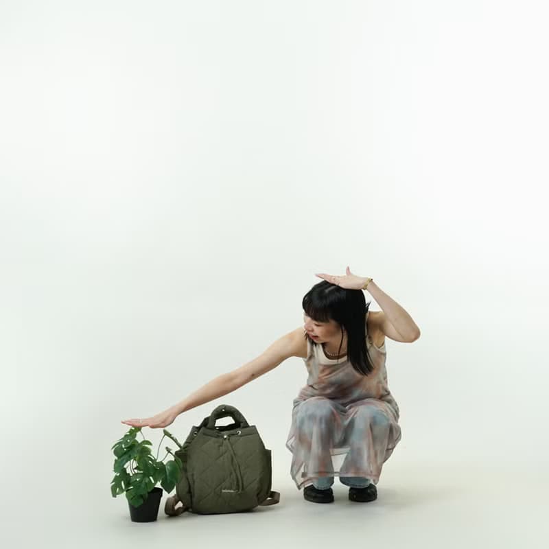 PUFFY系列新品 | ELLE 兩用休閒雙肩包 小 (葡萄綠)