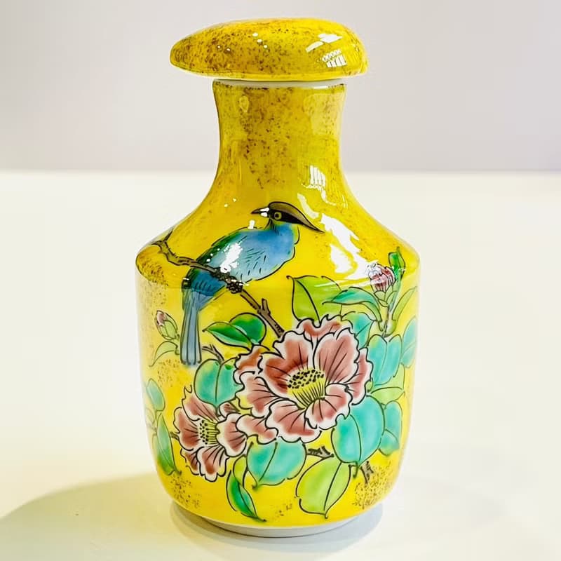 九谷燒-醬油差 吉田屋花鳥
