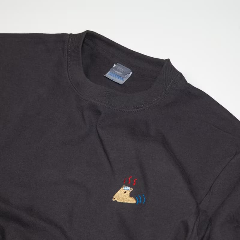 父の日のギフトに。カピバラ温泉　刺しゅう Tシャツ　ユニセックスS〜XXXL、レディースS〜L　Tcollector