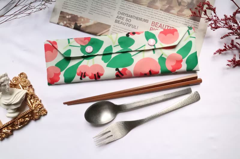 環保餐具袋│防水收納袋:::鬱金香 / 夢想花園