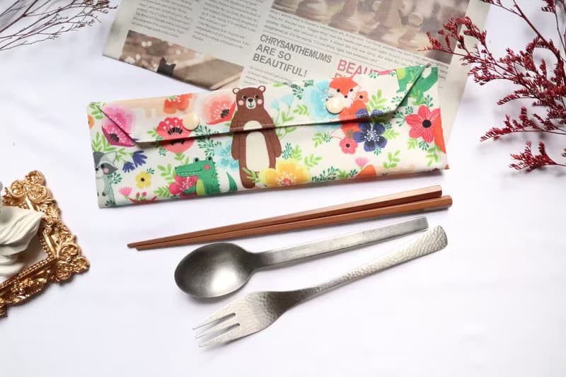 環保餐具袋│防水收納袋:::鬱金香 / 夢想花園