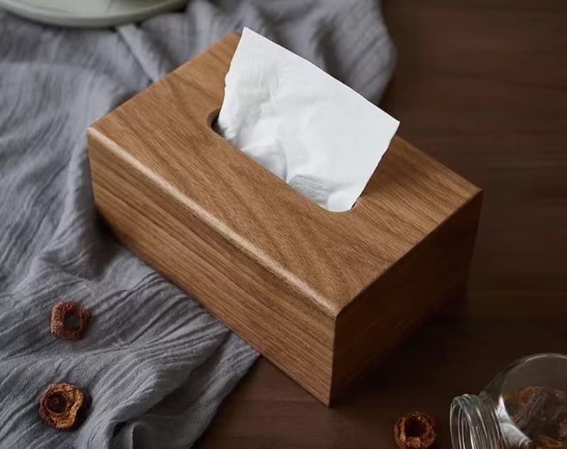面紙盒  抽紙盒  胡桃木居家收納  桌上收納盒