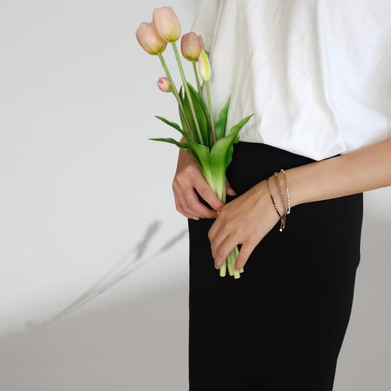 14kgf 淡水珍珠極簡天然石手鍊